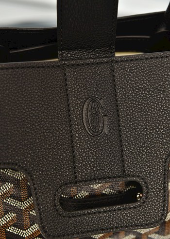 Beden siyah Renk Siyah Deri Kemerli Goyard Saigon Tote Çanta