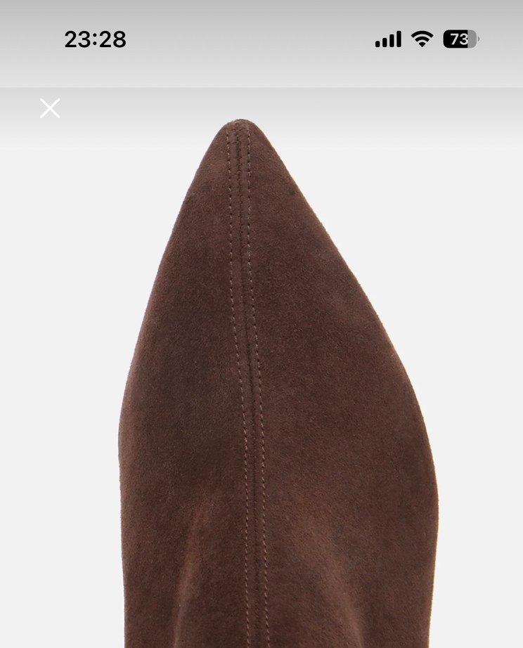 Kahverengi Süet Stiletto Topuklu Kadın Bot - Görsel 5