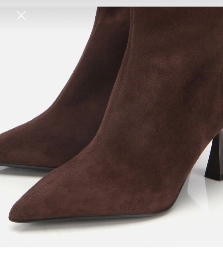 Kahverengi Süet Stiletto Topuklu Kadın Bot - Görsel 4