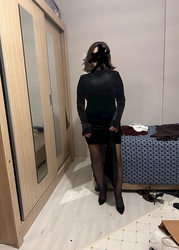 Kadife elbise - Görsel 4