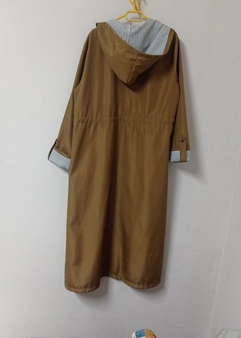 Kadın Bej Uzun Boy Yağmurluk - Görsel 5