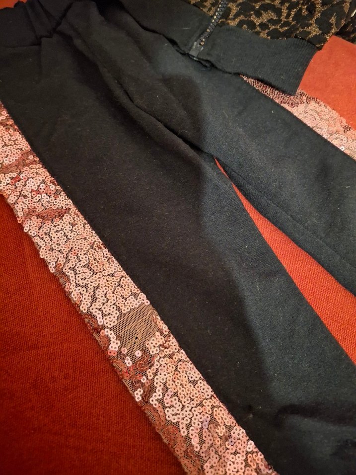 Kız Çocuk Yılan Desenli Dantel Detaylı Eşofman - Görsel 3