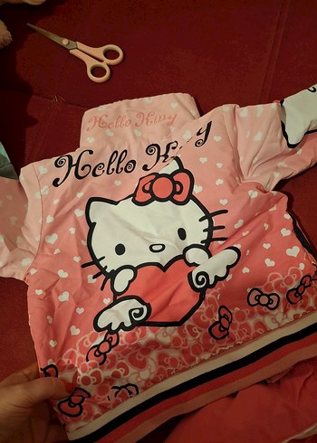 Kız Çocuk Pembe Hello Kitty Eşofman Takımı - Görsel 4
