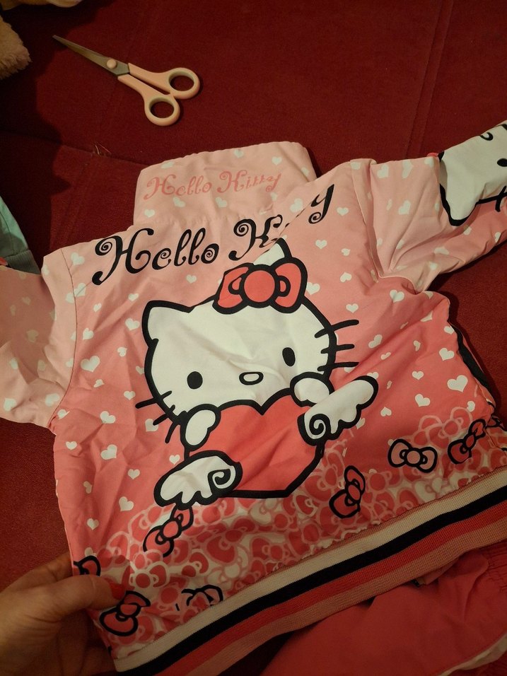 Kız Çocuk Pembe Hello Kitty Eşofman Takımı - Görsel 4
