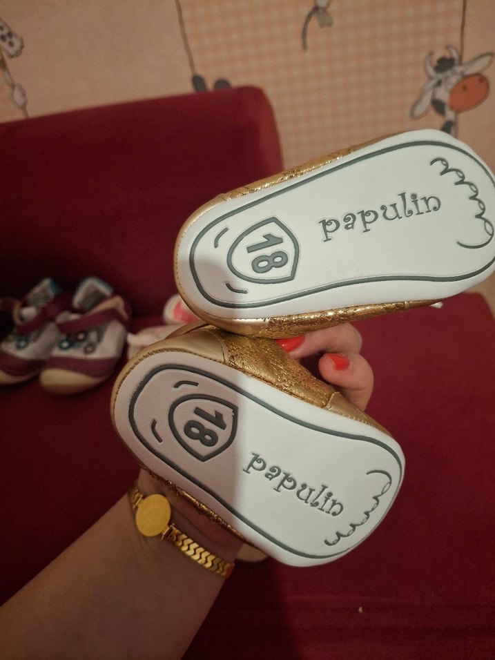 Renkli Kız Bebek İlk Adım Ayakkabısı Velcro - Görsel 5