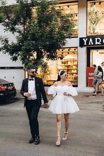 38 Beden Mini Gelinlik