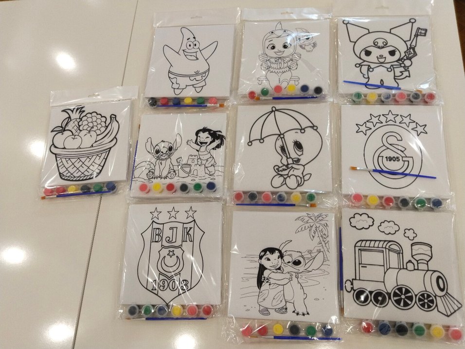 8 Parça Tuval Boyama Seti - Görsel 2