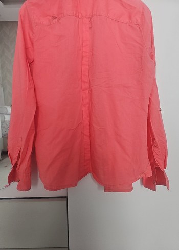 turuncu Pamuklu Kadın Gömlek - Görsel 3