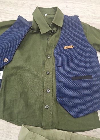 Erkek Çocuk Haki Takım Elbise - Görsel 2