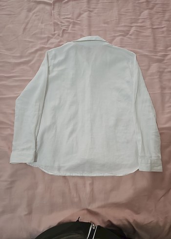 Nakışlı, Düğmeli, Beyaz Uzun Kollu Kadın Gömlek - Görsel 8