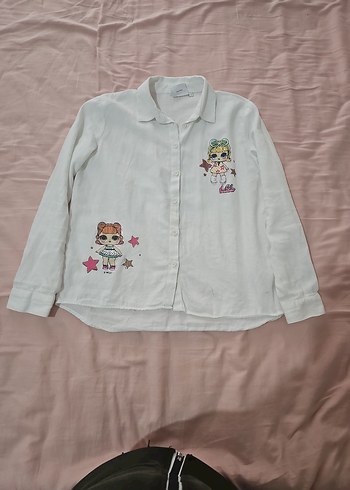 Nakışlı, Düğmeli, Beyaz Uzun Kollu Kadın Gömlek - Görsel 7