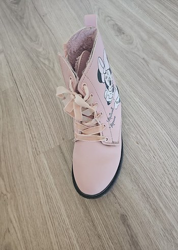 Kız Çocuk Pembe Minnie Baskılı Bot - Görsel 5