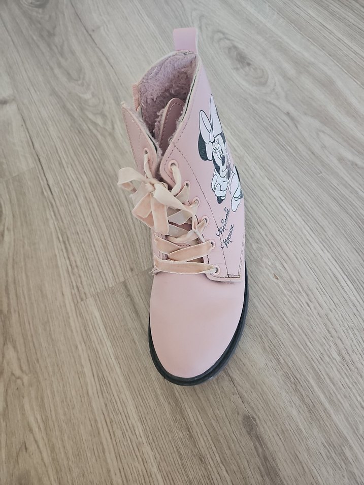 Kız Çocuk Pembe Minnie Baskılı Bot - Görsel 5