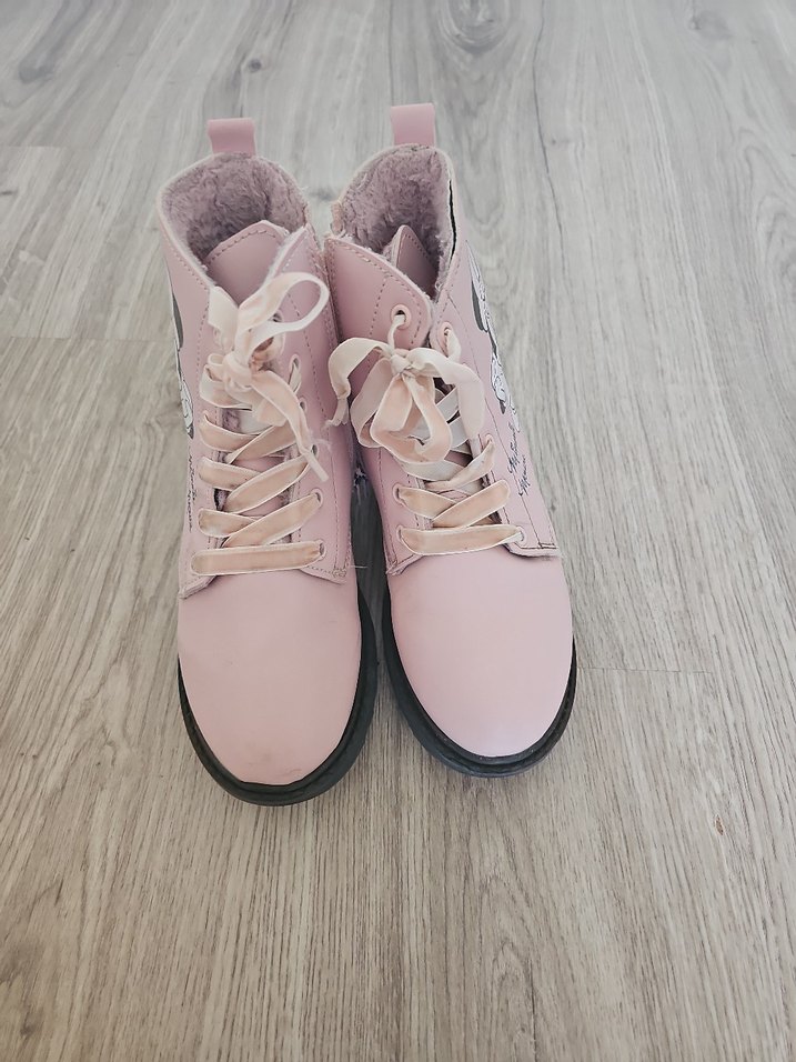 Kız Çocuk Pembe Minnie Baskılı Bot - Görsel 4