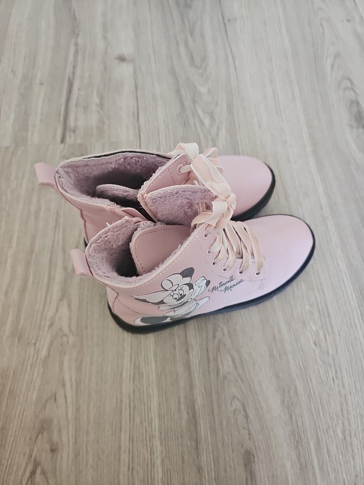 Kız Çocuk Pembe Minnie Baskılı Bot - Görsel 3
