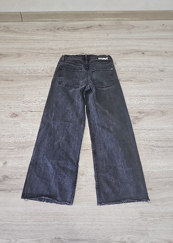 siyah Bol Kesim Midi Denim koz çocuk jean - Görsel 9