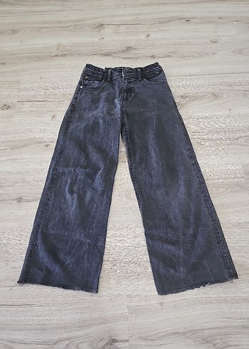 siyah Bol Kesim Midi Denim koz çocuk jean - Görsel 8