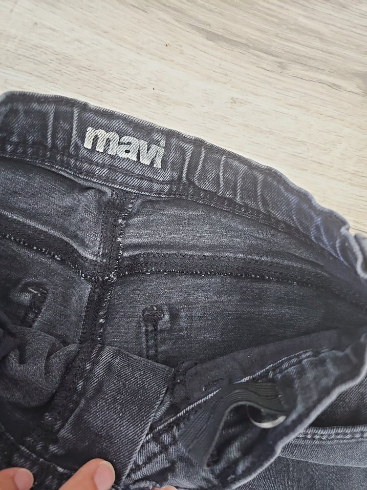 siyah Bol Kesim Midi Denim koz çocuk jean - Görsel 5