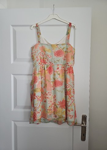 Çiçek Desenli Bohem Mini Elbise - Görsel 5