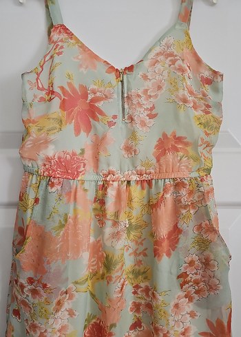 Çiçek Desenli Bohem Mini Elbise - Görsel 6