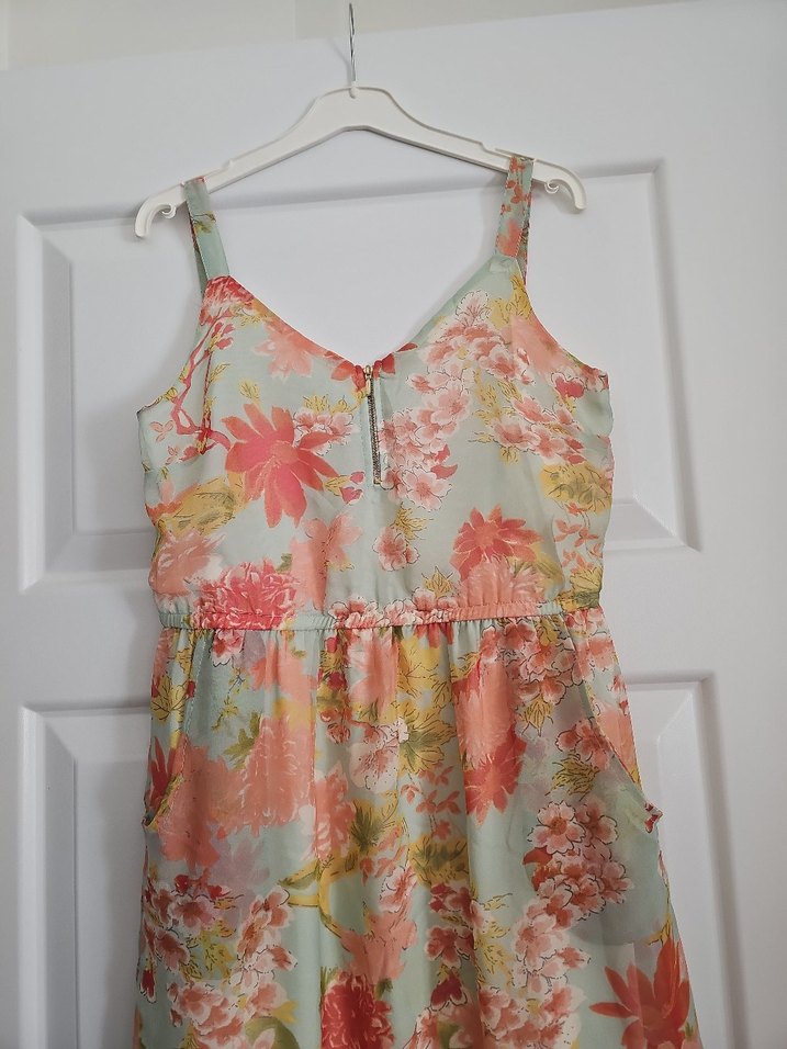 Çiçek Desenli Bohem Mini Elbise - Görsel 4