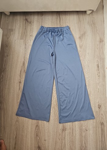 mavi Bol Kesim Kadın Pantolon - Görsel 3