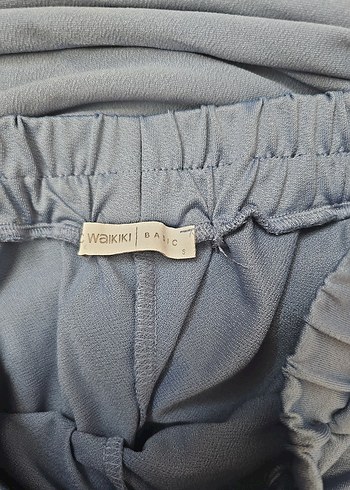 mavi Bol Kesim Kadın Pantolon - Görsel 6