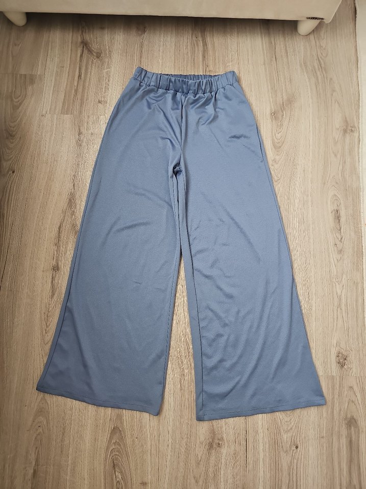 mavi Bol Kesim Kadın Pantolon - Görsel 2