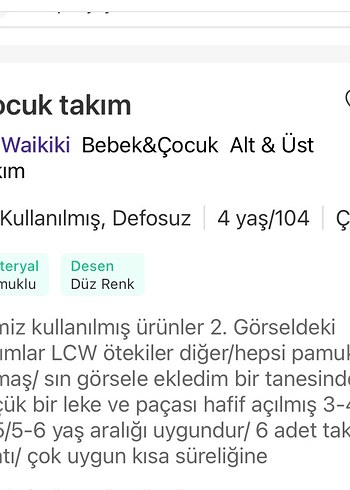 LC Waikiki Çocuk eşofman takımı