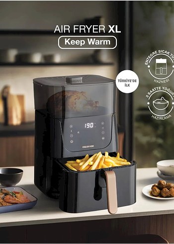 ENGLİSH HOME AIF 2030 XL SICAK TUTMA HAZNELI AİRFRYER 1500w - Görsel 2