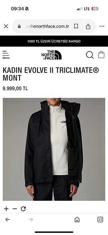 Sayılı giyildi tertemiz northface mont