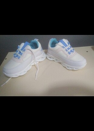 Çocuk Unisex Mavi Beyaz Sneakers