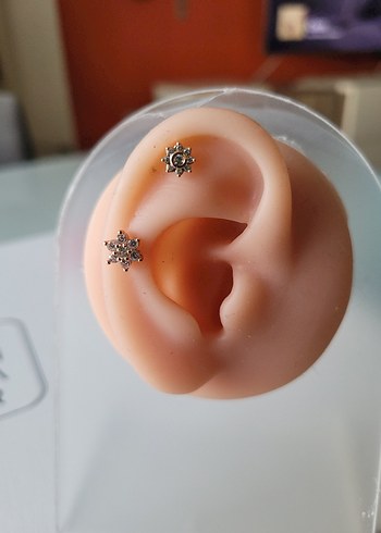 paslanmaz çelik rose çivi piercing küpe - Görsel 11