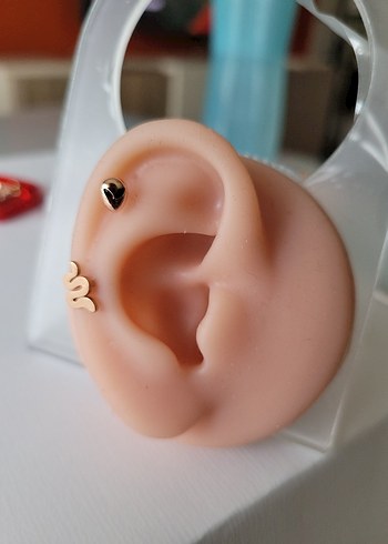 paslanmaz çelik rose çivi piercing küpe - Görsel 14