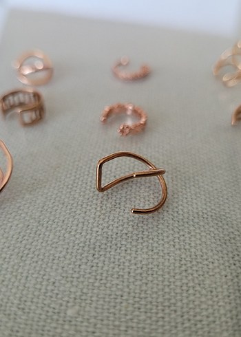 rose sıkıştırmalı earcuff küpe - Görsel 6