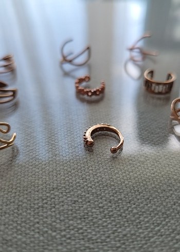 rose sıkıştırmalı earcuff küpe - Görsel 5