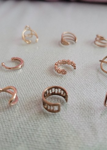 rose sıkıştırmalı earcuff küpe - Görsel 7