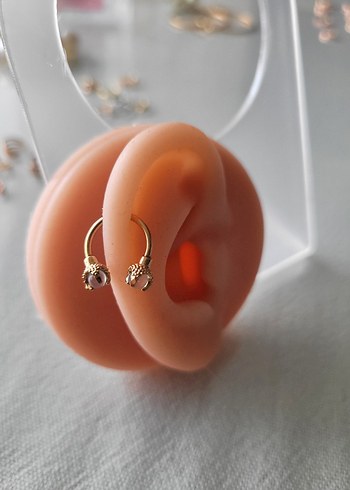 paslanmaz çelik rose halka piercing küpe - Görsel 20