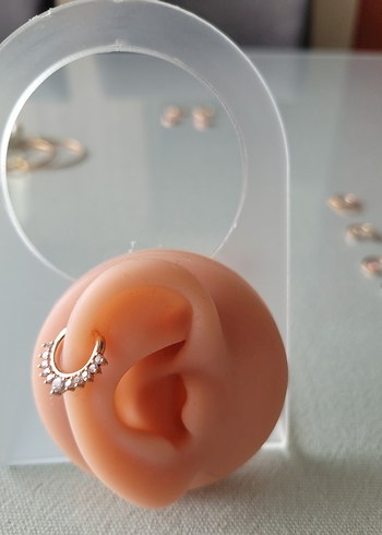 paslanmaz çelik rose halka piercing küpe - Görsel 8