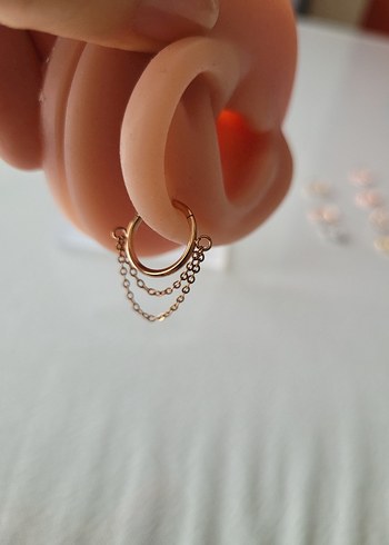paslanmaz çelik rose halka piercing küpe - Görsel 12