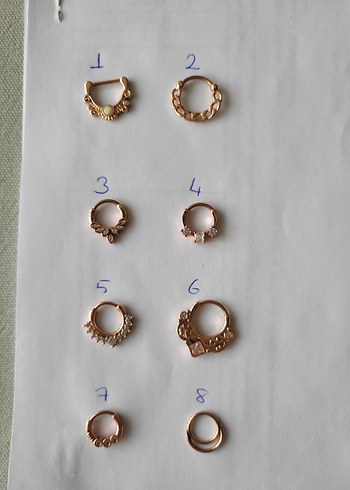 paslanmaz çelik rose halka piercing küpe - Görsel 2