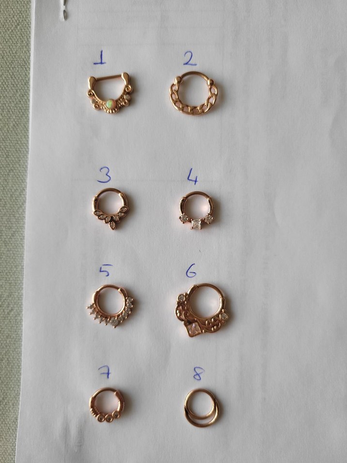 paslanmaz çelik rose halka piercing küpe - Görsel 2