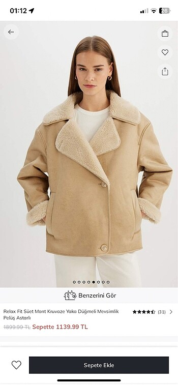 l Beden camel Renk Defacto mont