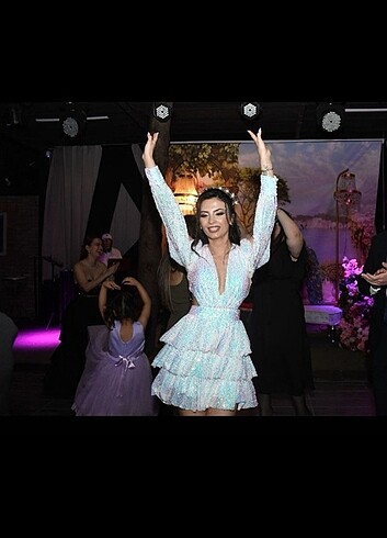 After bride party kına davet gece kutlama elbisesi S M beden
