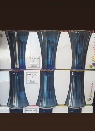 Mavi kahve yanı su bardağı 110ml