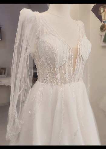 Diğer Taşlı özel tasarım after bride party kına elbisesi M/38