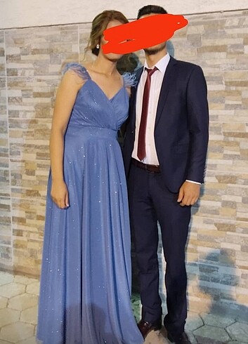 Mavi abiye elbise 