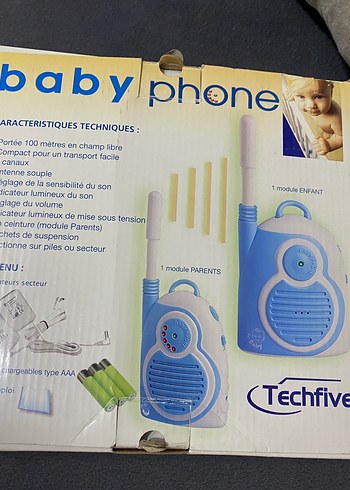  Techfive Bebek Telsizi 100m Menzilli Mavi