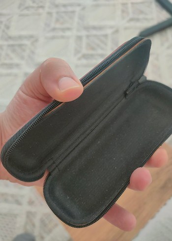 Diğer Kahverengi Deri Fermuarlı Gözlük Kılıfı