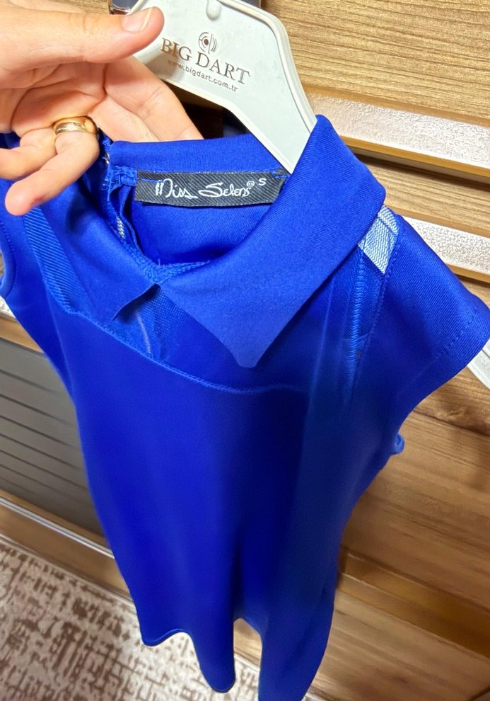 Mavi Kadın Kolsuz  Elbise - Görsel 3